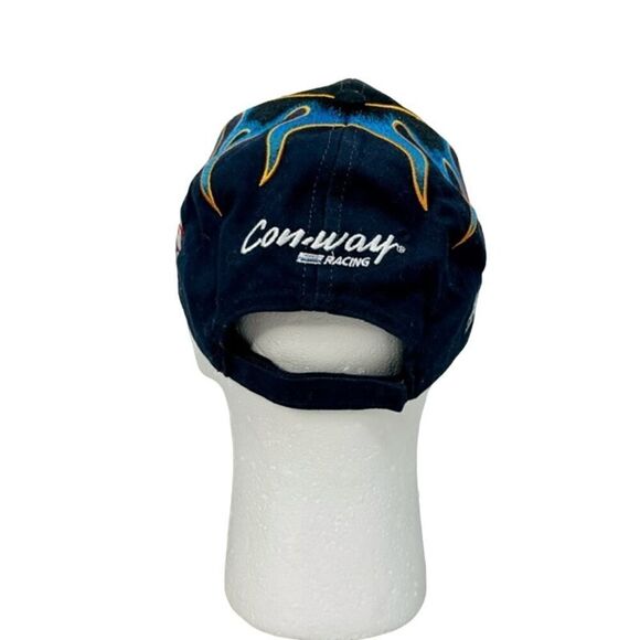 Conway Freight Hat Cap Strap Back Adjustable men Colin Braun 6 Black Blue Flames - Picture 7 of 10